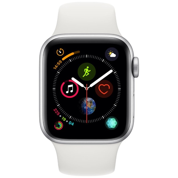 Apple Watch Series 4（GPSモデル）- 40mm シルバーアルミニウムケースとホワイトスポーツバンド MU642J/A