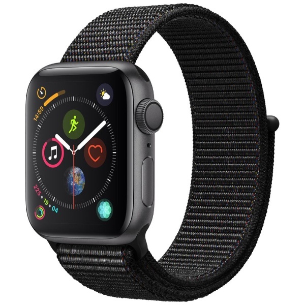 Apple Watch Series 4（GPSモデル）- 40mm スペースグレイアルミニウムケースとブラックスポーツループ MU672J/A  アップル｜Apple 