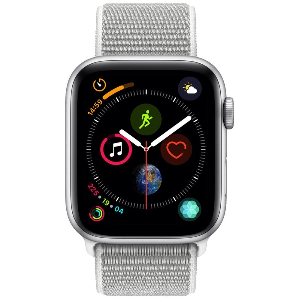 Apple Watch Series 4（GPSモデル）- 44mm シルバーアルミニウムケースとシーシェルスポーツループ MU6C2J/A  【処分品の為、外装不良による返品・交換不可】