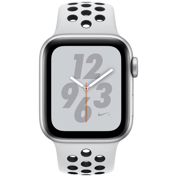 Apple Watch Nike+ Series 4（GPSモデル）- 40mm  シルバーアルミニウムケースとピュアプラチナム/ブラックNikeスポーツバンド MU6H2J/A