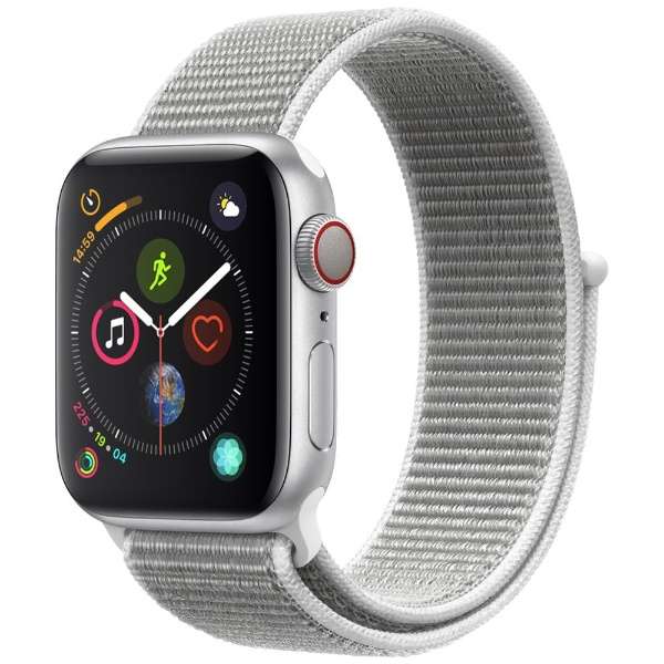 Apple Watch Series 4(ＧＰＳ+Cellular型号)-40mm银铝包和海外壳运动循环MTVC2J/A_1