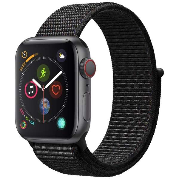 Apple Watch Series 4(ＧＰＳ+Cellular型号)-40mm空间灰色铝包和黑色运动循环MTVF2J/A_1