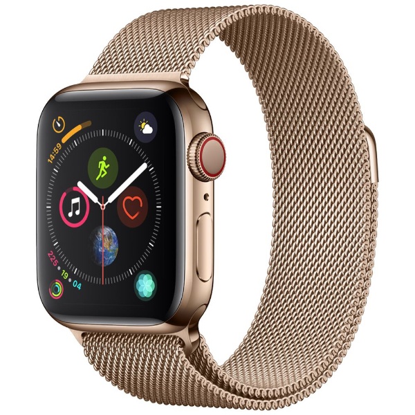 Apple Watch Series 4（GPS + Cellularモデル）- 40mm ゴールドステンレススチールケースとゴールドミラネーゼループ  MTVQ2J/A