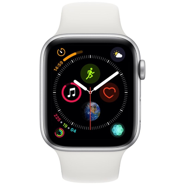 Apple Watch Series 4（GPS + Cellularモデル）- 44mm シルバーアルミニウムケースとホワイトスポーツバンド  MTVR2J/A