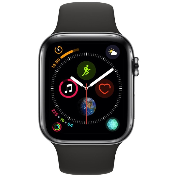 Apple Watch Series 4（GPS + Cellularモデル）- 44mm  スペースブラックステンレススチールケースとブラックスポーツバンド MTX22J/A