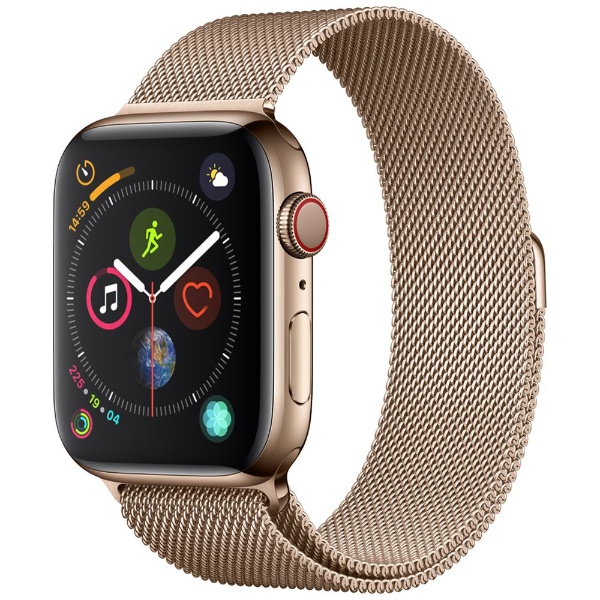ビックカメラ.com - Apple Watch Series 4（GPS + Cellularモデル）- 44mm  ゴールドステンレススチールケースとゴールドミラネーゼループ MTX52J/A 【処分品の為、外装不良による返品・交換不可】