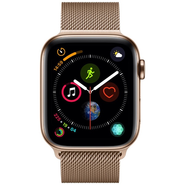Apple Watch Series 4（GPS + Cellularモデル）- 44mm ゴールドステンレススチールケースとゴールドミラネーゼループ  MTX52J/A 【処分品の為、外装不良による返品・交換不可】
