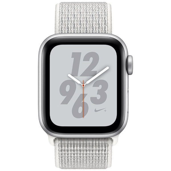 Apple Watch Nike+ Series 4（GPS + Cellularモデル）- 40mm  シルバーアルミニウムケースとサミットホワイトNikeスポーツループ MTXF2J/A 【処分品の為、外装不良による返品・交換不可】