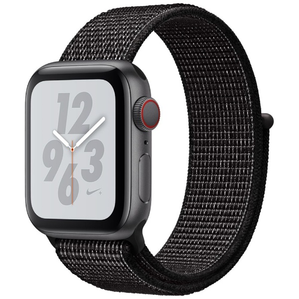 Apple Watch Nike+ Series 4（GPS + Cellularモデル）- 40mm  スペースグレイアルミニウムケースとブラックNikeスポーツループ MTXH2J/A 【処分品の為、外装不良による返品・交換不可】