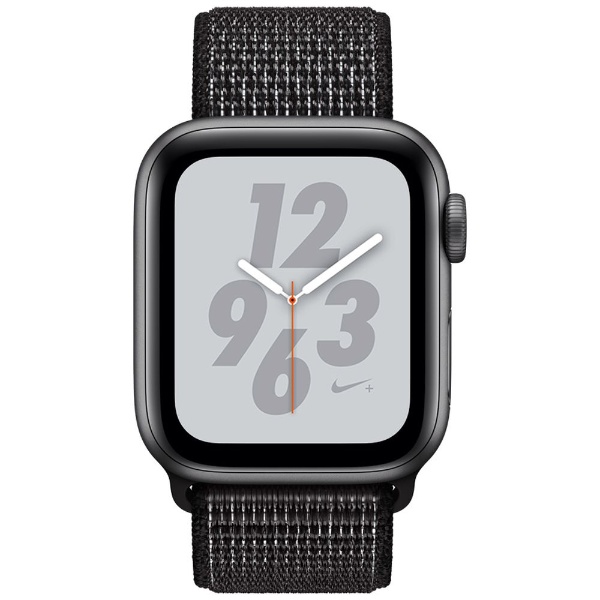 Apple Watch Nike+ Series 4（GPS + Cellularモデル）- 40mm  スペースグレイアルミニウムケースとブラックNikeスポーツループ MTXH2J/A 【処分品の為、外装不良による返品・交換不可】