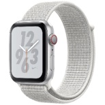 Apple Watch Nike+Series 4(ＧＰＳ+Cellular型号)-44mm银铝包和峰会白Nike运动循环MTXJ2J/A