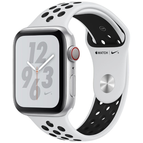 Apple Watch Nike+ Series 4（GPS + Cellularモデル）- 44mm  シルバーアルミニウムケースとピュアプラチナム/ブラックNikeスポーツバンド MTXK2J/A
