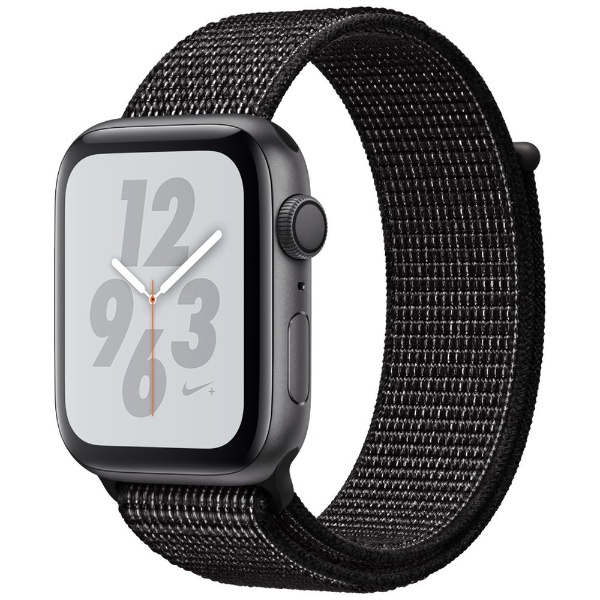 Apple Watch Nike+ Series 4（GPSモデル）- 44mm スペースグレイアルミニウムケースとブラックNikeスポーツループ  MU7J2J/A アップル｜Apple 通販 | ビックカメラ.com
