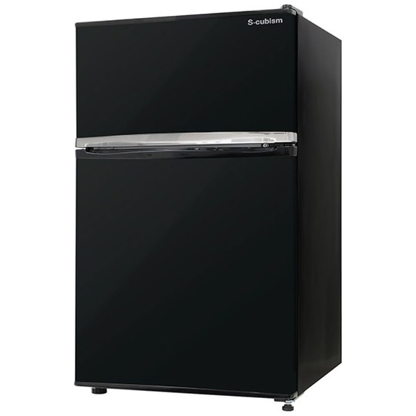 RM90L02BK 冷蔵庫 S-cubism ブラック [2ドア /右開き/左開き付け替え 