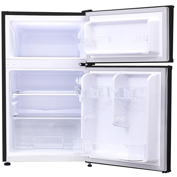 S-cubism 2ドア冷凍 冷蔵庫 90L  シルバー RM-90L02SL