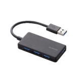 U3H-A416BX USB-Aハブ (Chrome/Mac/Windows11対応) ブラック [バスパワー /4ポート /USB3.0対応]