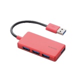 U3H-A416BX USB-Aハブ (Chrome/Mac/Windows11対応) レッド [バスパワー /4ポート /USB3.0対応]