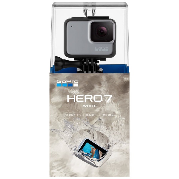 マイクロSD対応 フルハイビジョンムービー ウェアラブルカメラ GoPro（ゴープロ） HERO7 ホワイト CHDHB-601-FW  [フルハイビジョン対応 /防水]