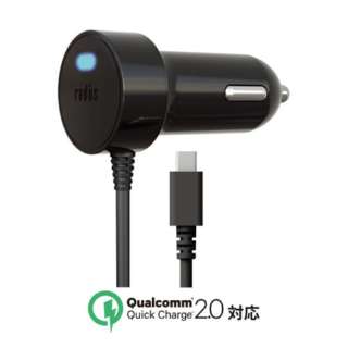 Z[d  Quick Charge 2.0Ή microUSB Car Charger RK-CCQ11K ubN