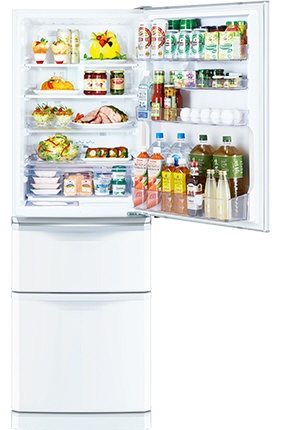 MR-C37D-W 冷蔵庫 Cシリーズ パールホワイト [3ドア /右開きタイプ 