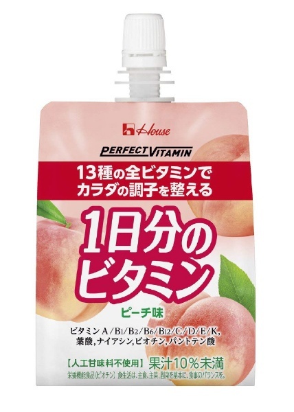 店舗のみの販売】 PERFECT VITAMIN 1日分のビタミンゼリー ピーチ味 180g×24袋 ハウスウェルネスフーズ｜HOUSE  WELLNESS FOODS 通販 | ビックカメラ.com