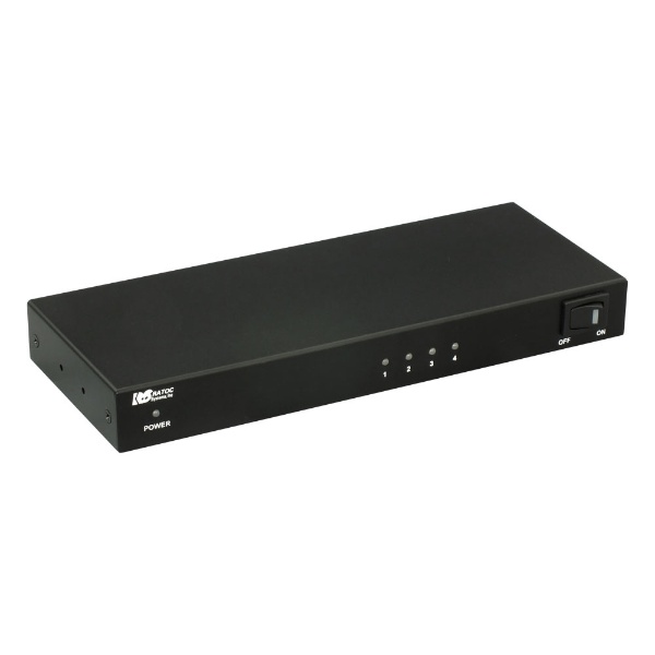 4K60Hz/HDCP2.2対応 1入力4出力 HDMI分配器 RS-HDSP4-4K ラトック