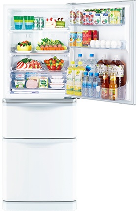 MR-C34D-W 冷蔵庫 Cシリーズ パールホワイト [3ドア /右開きタイプ
