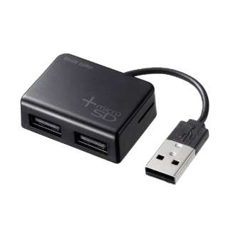 mUSB-A IXX microSDJ[hXbg / USB-A3nϊA_v^ ubN USB-2HC319BK