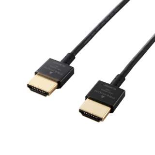 HDMIケーブル ブラック DH-HDP14SS18BK [1.8m /HDMI⇔HDMI /スリムタイプ /イーサネット対応]
