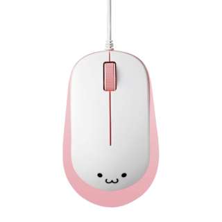 マウス (Chrome/Mac/Windows11対応) ピンク M-Y8UBXPN [BlueLED /有線 /3ボタン /USB]