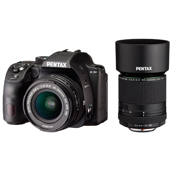 PENTAX K-70 デジタル一眼レフカメラ 300WズームREキット ブラック 