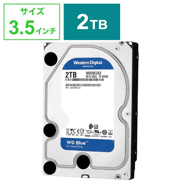 WD20EZAZ-RT HDD SATAڑ WD Blue(256MB/5400RPM/SMR) [2TB /3.5C`] yoNiz