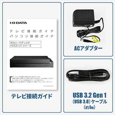 HDCZ-UT3KC 外付けHDD USB-A接続 家電録画対応 ブラック [3TB