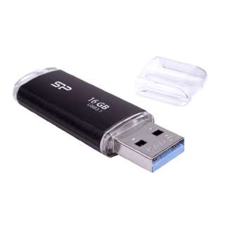 SP016GBUF3B02V1K USBメモリ シリコンパワー ブラック [16GB /USB3.1 /USB TypeA /キャップ式]