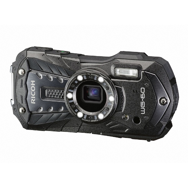 防水コンパクトデジタルカメラ　RICOH WG-60（ブラック） WG-60 ブラック [防水+防塵+耐衝撃]