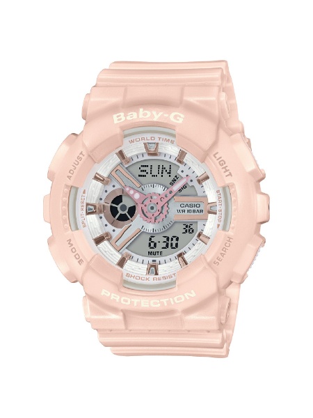 腕時計 カシオ レディース Casio Baby-G 　BA-110　白 ピンク