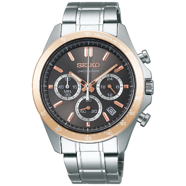 【新品】セイコー SEIKO 腕時計 メンズ SBTR026 セイコーセレクションクロノグラフ 42mm CHRONOGRAPH 42mm クオーツ（8T63/日本製） ブラウンxシルバー アナログ表示最大約19cmラグ幅