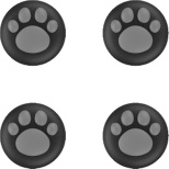 供PS4使用的模拟棒床罩猫喵喵黑×灰色CY-P4ASCN-BKG[PS4]