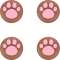 供PS4使用的模拟棒床罩猫喵喵茶×粉红CY-P4ASCN-BKG[PS4]_1