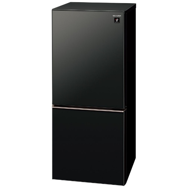 SJ-GD14E-B 冷蔵庫 プラズマクラスター冷蔵庫 ピュアブラック [2ドア /右開き/左開き付け替えタイプ /137L] 【お届け地域限定商品】