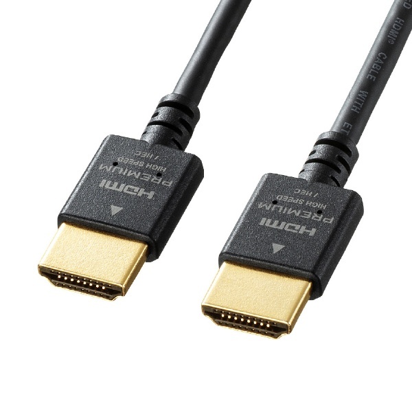 HDMIケーブル Premium ブラック KM-HD20-PS10 [1m /HDMI⇔HDMI /スリムタイプ /イーサネット対応] サンワサプライ ｜SANWA SUPPLY 通販