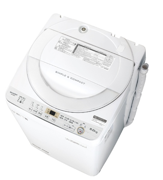 ES-GE6C-W 全自動洗濯機 ホワイト系 [洗濯6.0kg /乾燥機能無 /上開き 