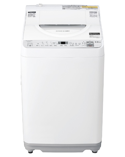 ビックカメラ.com - ES-TX5C-S 縦型洗濯乾燥機 シルバー系 [洗濯5.5kg /乾燥3.5kg /ヒーター乾燥 /上開き]  【お届け地域限定商品】