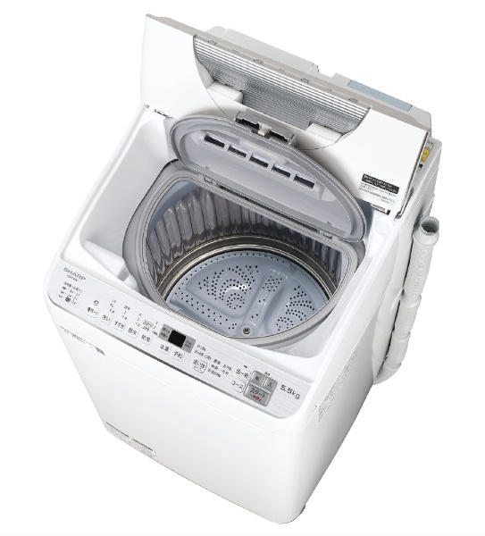 ES-TX5C-S 縦型洗濯乾燥機 シルバー系 [洗濯5.5kg /乾燥3.5kg 