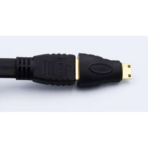 HDMI变换、延长插头OHM黑色VIS-P0598[HDMI⇔miniHDMI][，为处分品，出自外装不良的退货、交换不可能]_5