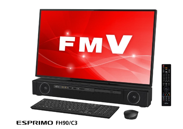 FMVF90C3B デスクトップパソコン ESPRIMO オーシャンブラック [27型 /intel Core i7 /メモリ：8GB  /HDD：3TB /Optane：16GB /2018年11月モデル]