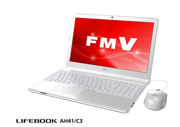 FMVA41C3W ノートパソコン LIFEBOOK AH41/C3 アーバンホワイト [15.6型 /Windows10 Home /AMD  Eシリーズ /Office HomeandBusiness /メモリ：4GB /SSD：256GB /2018年11月モデル]