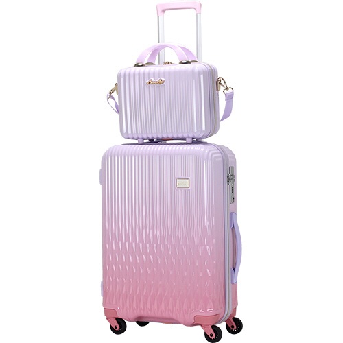 スーツケース ハード ジッパーフレーム 43L LUNALUX ルナルクス 通信販売 開催中 ピンク TSAロック搭載 LUN2116-55WHPK PK ホワイトピンク
