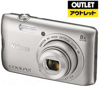 [奥特莱斯商品] 小型的数码照相机COOLPIX(酷的P.I.C.S)A300银[生产完毕物品]