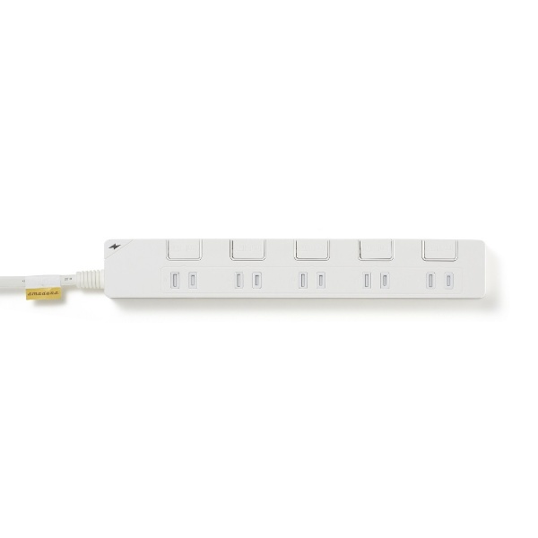 電源タップ multiple outlet ホワイト AT-MOSK515 [1.5m /5個口 /スイッチ付き（個別）]